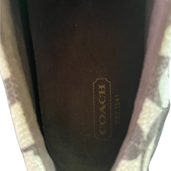 Coach Barrett Sneakers Women’s 9B Black/White Geometric Print Lace‑Up High‑Top - Picture 7 of 16